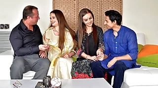Man enjoys threesome anal sex with hot Desi bhabhi and wife