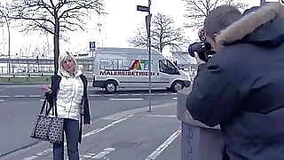 ARROGANT GERMAN BLONDE IS CONVINCED TO HAVE SEX WHEN FLIRTING